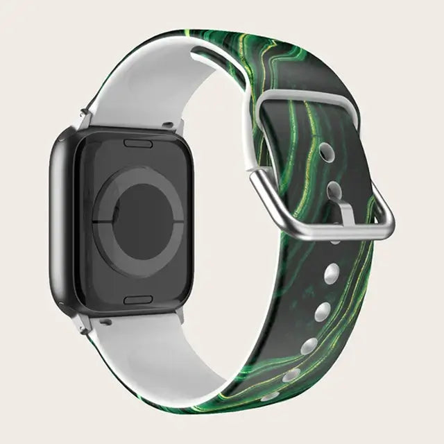 Apple Watch Silikonarmband – Buntes Blumenmusterarmband