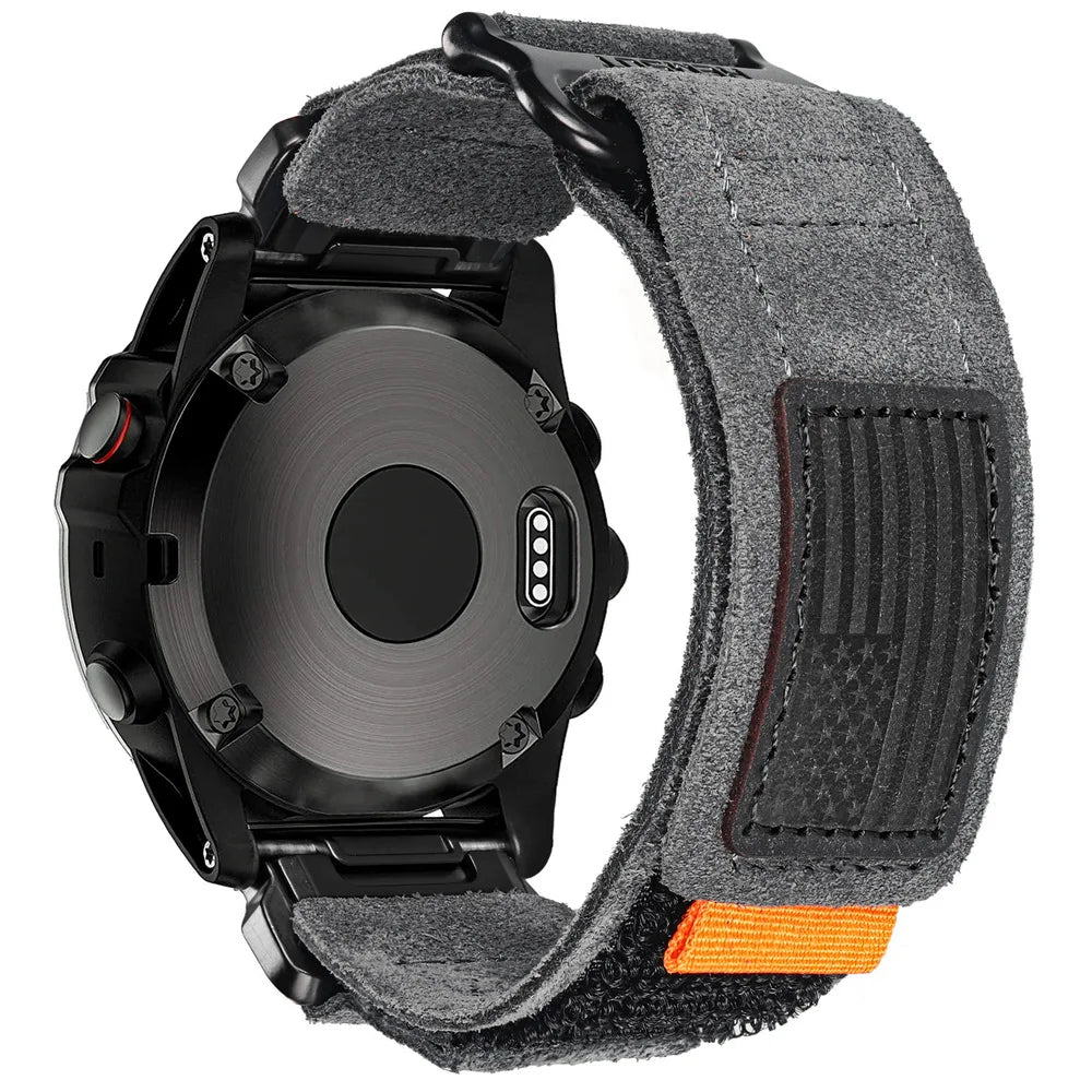 Leder Schlaufe Klett Garmin Armbänder - Quickfit