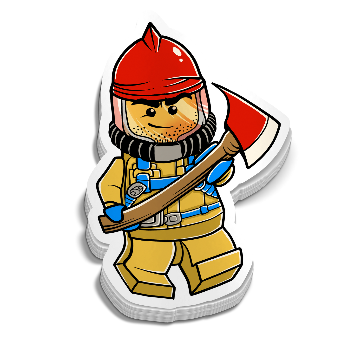Mini-Feuerwehrmann-Aufkleber