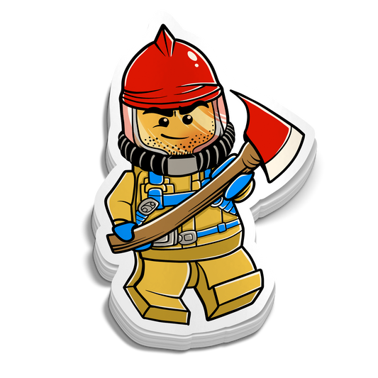 Mini autocollant de pompier