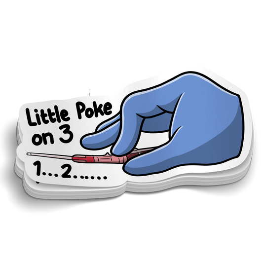 Ein kleiner Pieks auf 3... Sticker