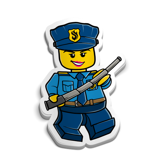 Polizistin-Aufkleber