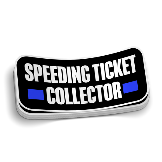 Autocollant de collectionneur de contraventions pour excès de vitesse