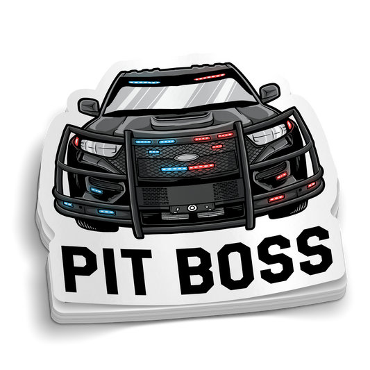 PIT Boss Lustiger Polizei Aufkleber