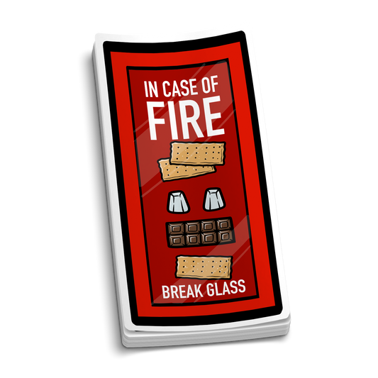 En cas d'incendie, briser la vitre.
