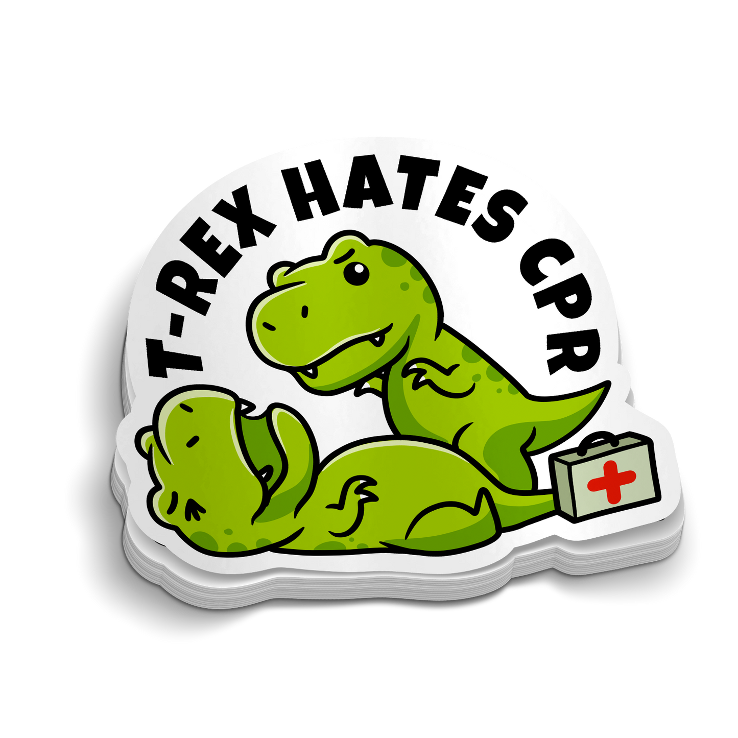 T-Rex hasst CPR medizinisches Schild