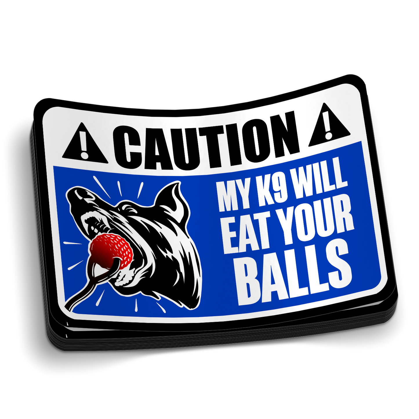 K9 Mangera Vos Testicules | Autocollants de Police