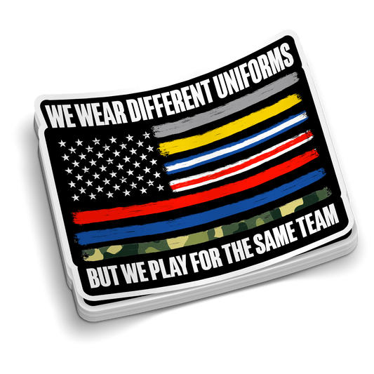Différents uniformes | Autocollants rigolos pour gourdes