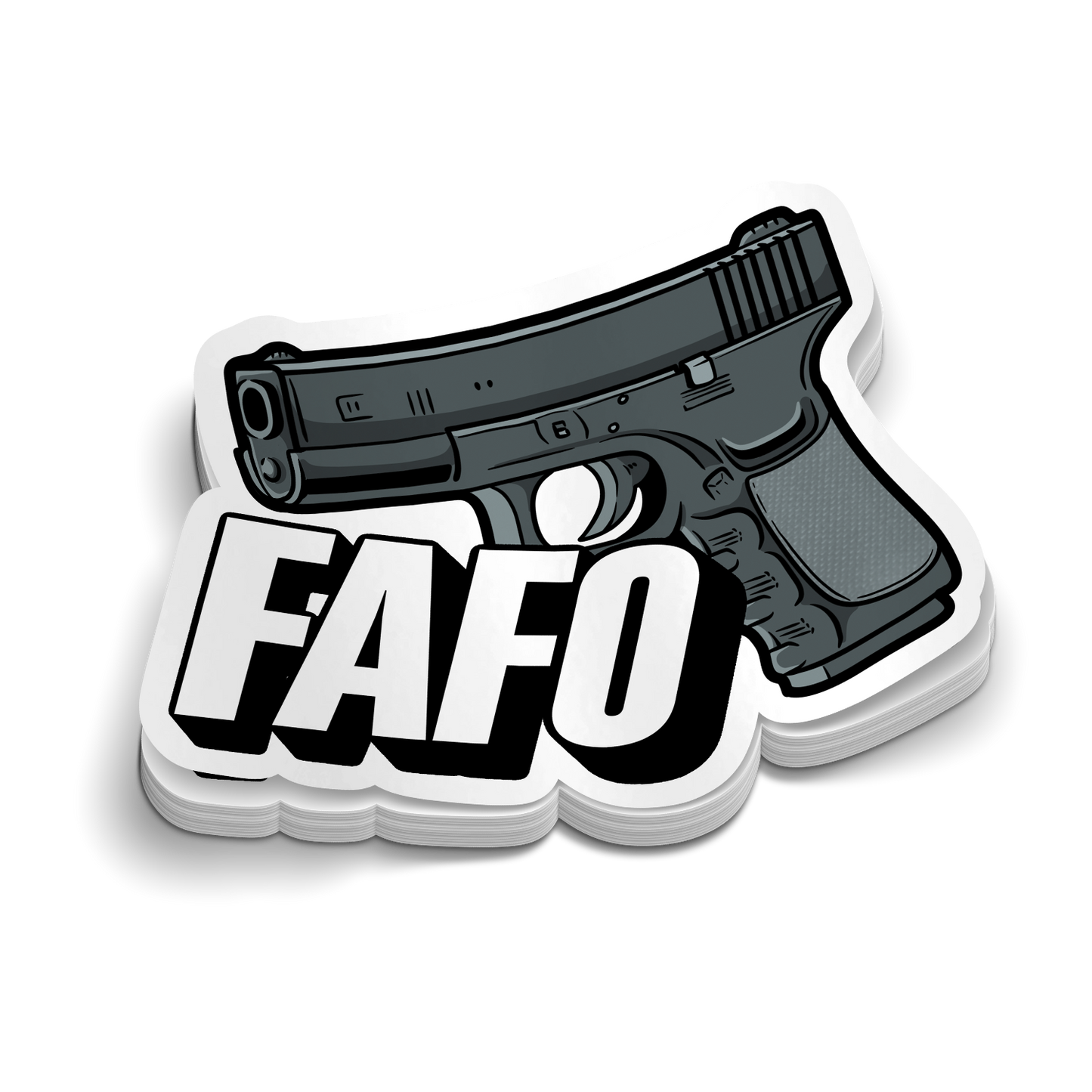 FAFO Gl0ck | Autocollants de police sarcastiques