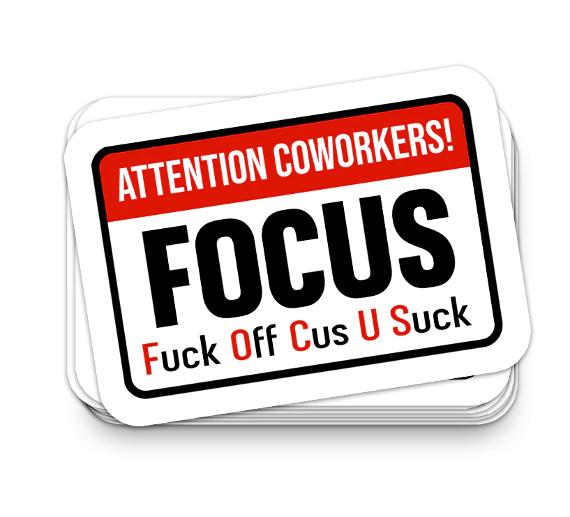 Autocollant Focus - Autocollants amusants pour gobelets