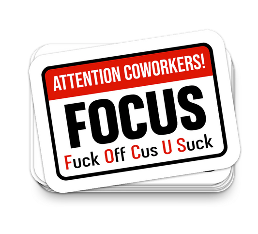 Autocollant Focus - Autocollants amusants pour gobelets