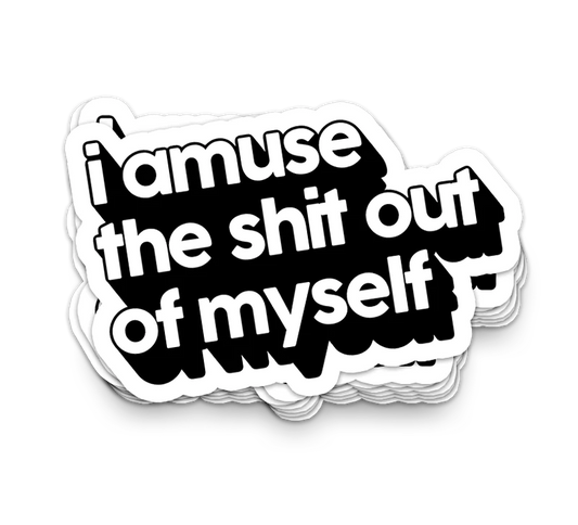 Ich amüsiere mich – Lustige Tumbler-Sticker
