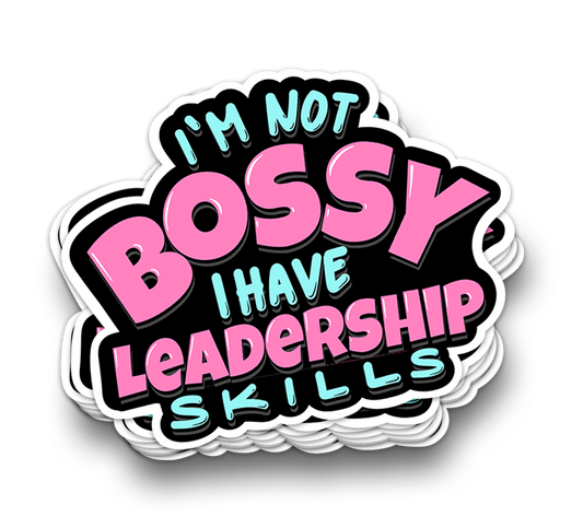 Bossy Leadership Skills - Lustige Becher-Aufkleber