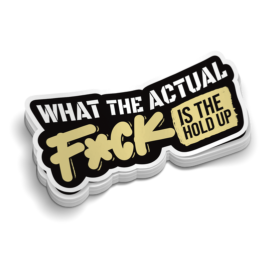 What The Actual | Lustige Militär-Aufkleber | Perfekt für Becher