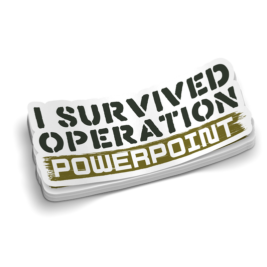 Opération Powerpoint | Autocollants militaires amusants
