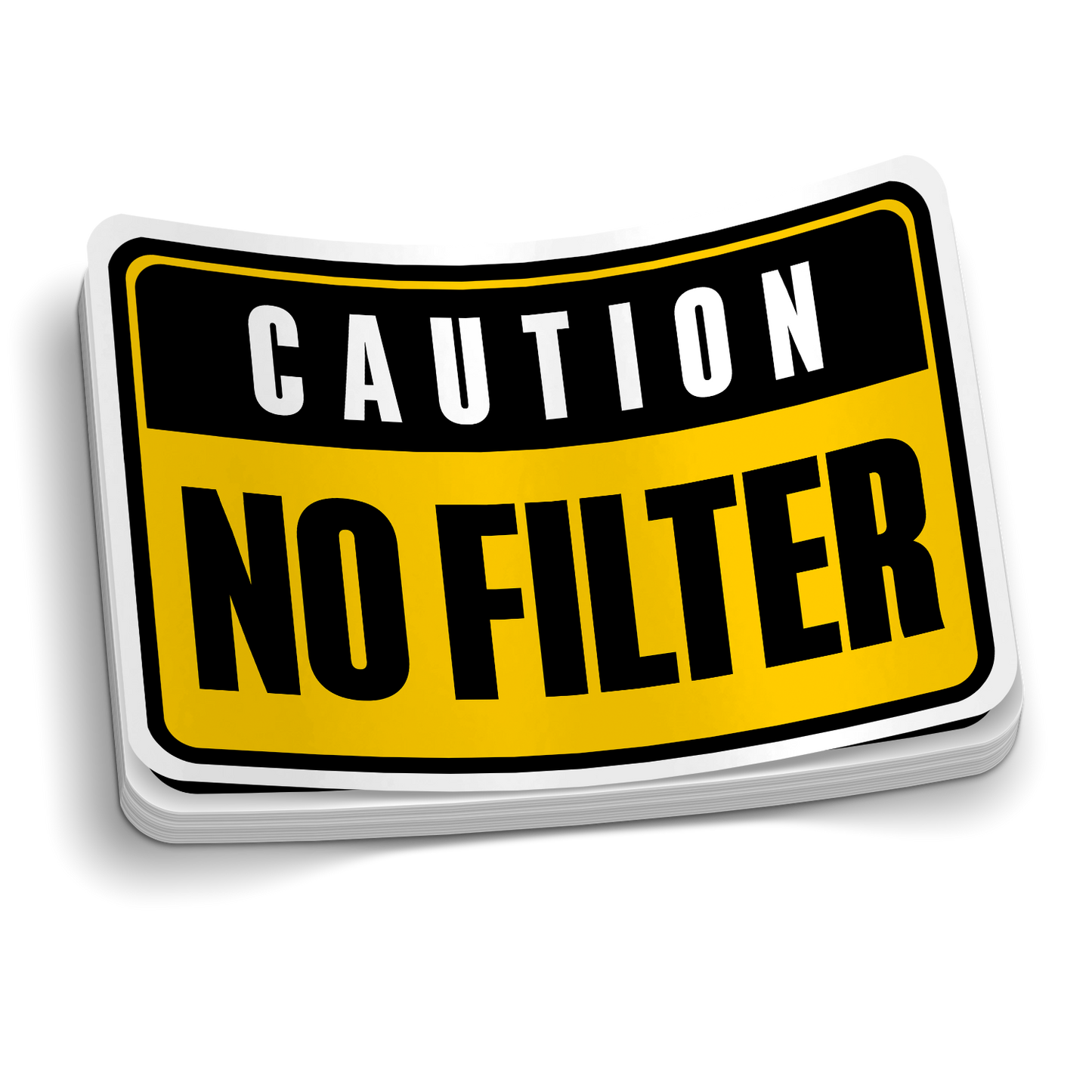 Attention : pas d'autocollant filtrant