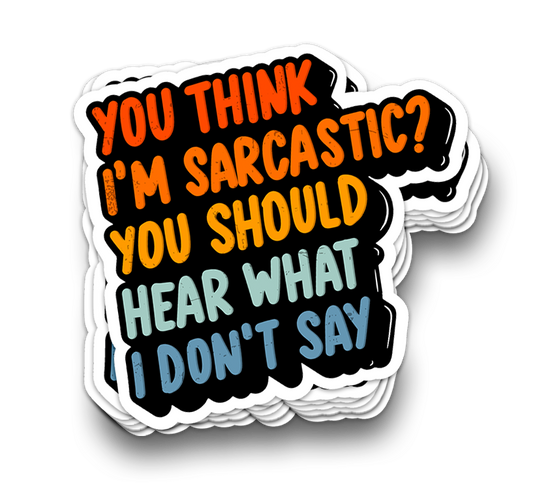 Hör, was ich nicht sage | Lustige Laptop-Sticker