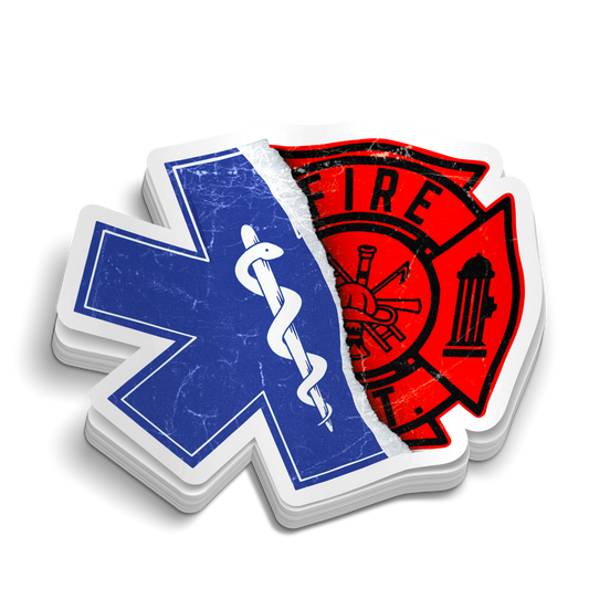 Feuerwehrmann-Sanitäter-Aufkleber-Kombi