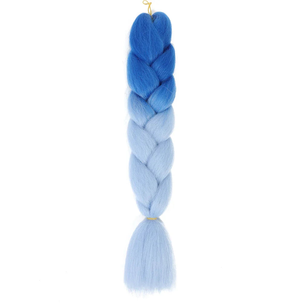 AZQUEEN 24 Inch Jumbo Braids Extensions Synthetic Braiding Hair Afro Ombre Color kanekalon Hair for Children Braid