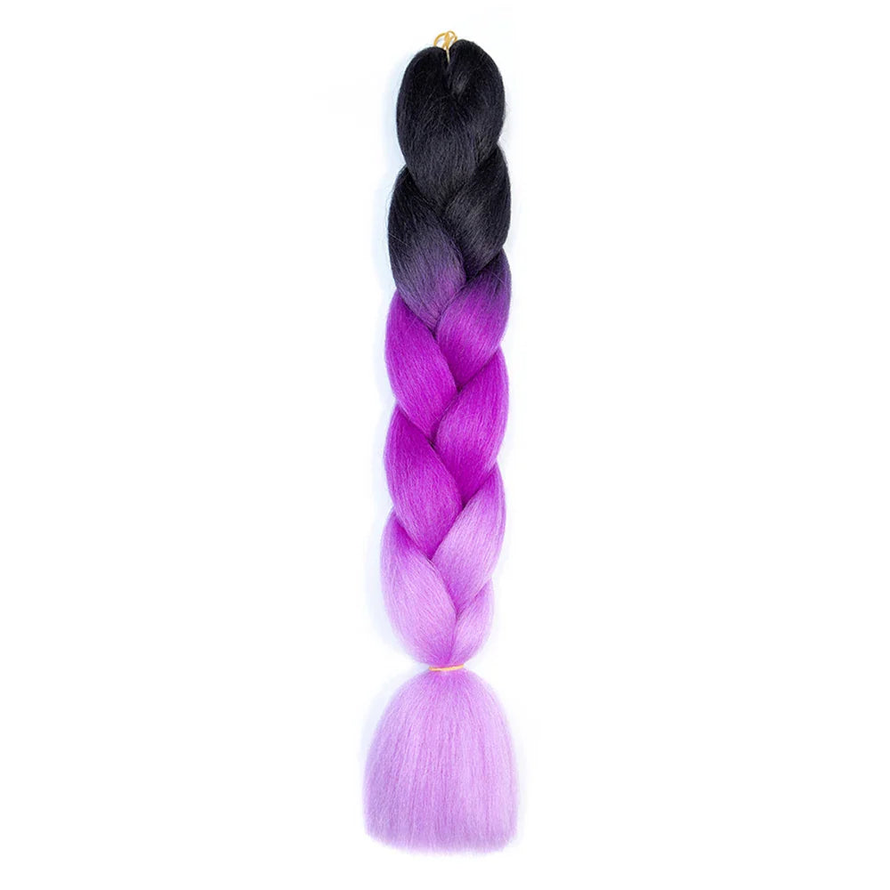 AZQUEEN 24 Inch Jumbo Braids Extensions Synthetic Braiding Hair Afro Ombre Color kanekalon Hair for Children Braid