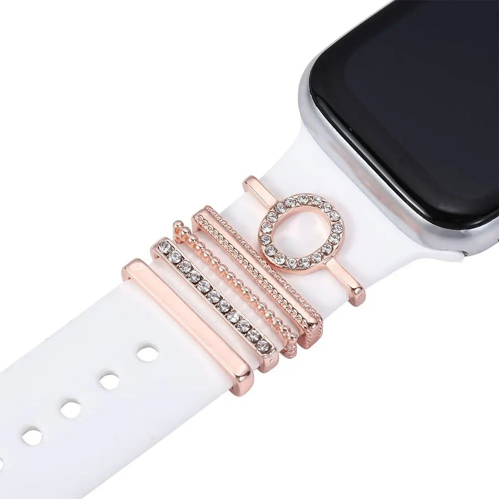 Breloques décoratives en métal pour bracelets d'Apple Watch