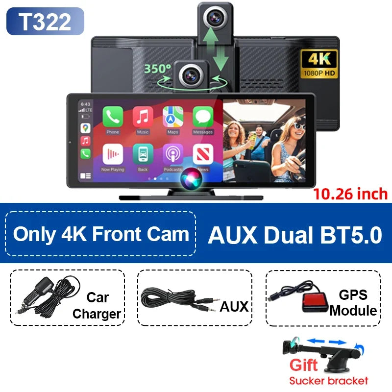 Srnubi 10.26-Inch CarPlay & Android Auto Screen – T322/T333 Options