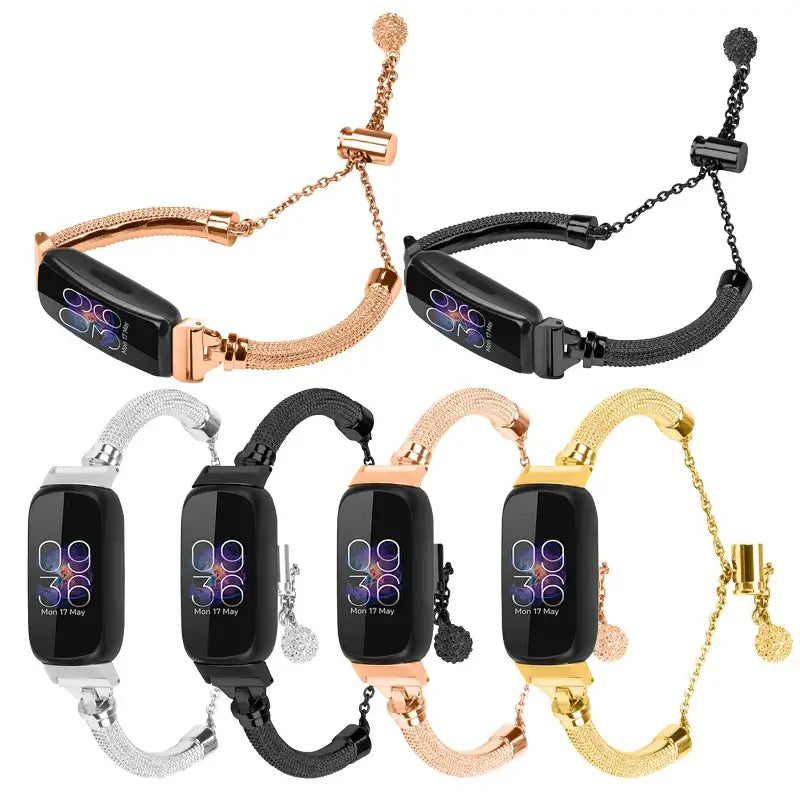 Fitbit Inspire 2, 1, HR Edelstahlarmband – Robustes Metallband