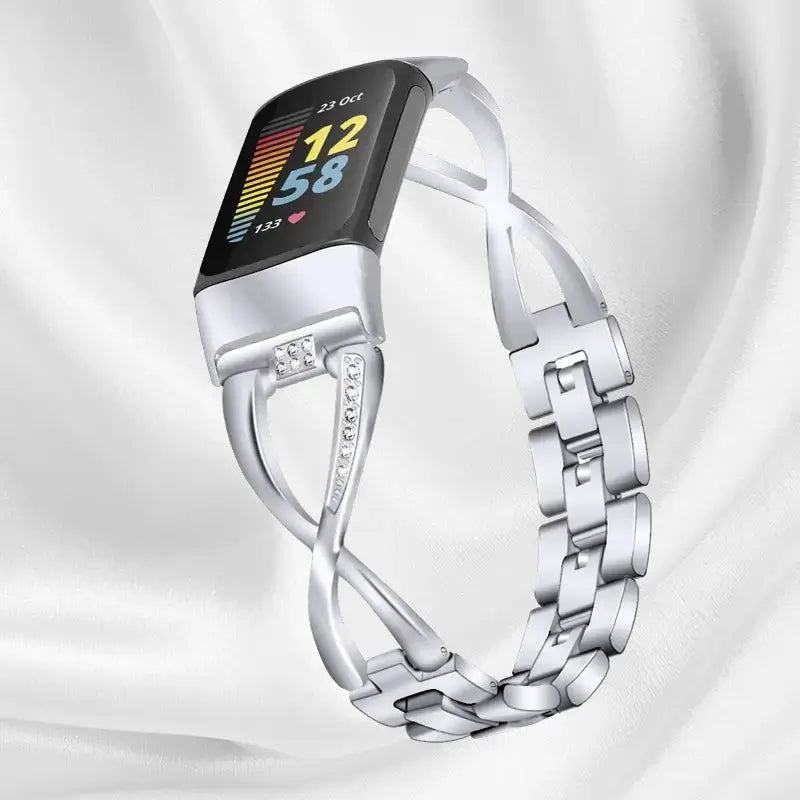Bracelet en acier inoxydable Fitbit Charge 5 6 - Élégant et durable