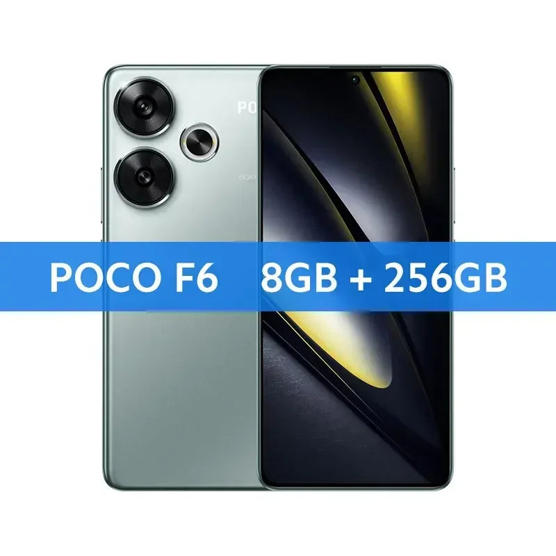 Global Version POCO F6 5G Cellphone 90W charging 5000mAh battery 6.67” 1.5K 120Hz Flow AMOLED DotDisplay  Snapdragon 8s Gen 3