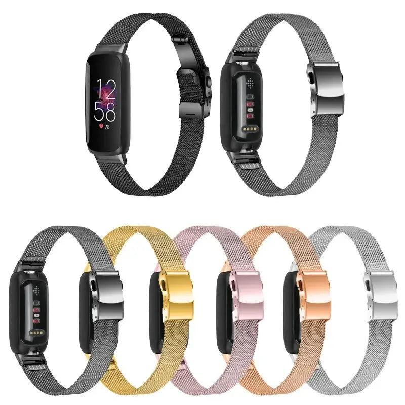 Bracelet en acier inoxydable fin Fitbit Inspire 3 – Bracelet en métal élégant et minimaliste