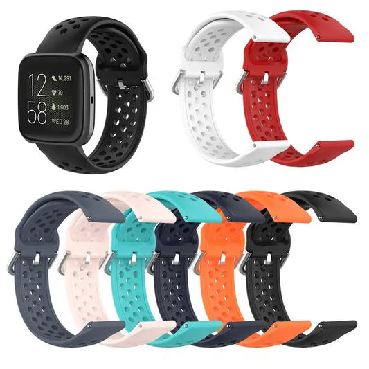 Atmungsaktive Silikonarmbänder für Fitbit Versa & Sense