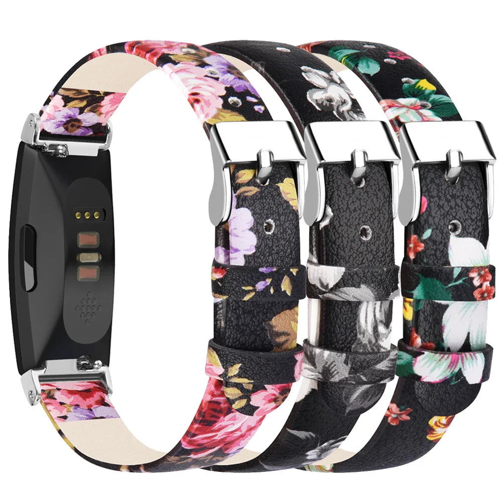 Fitbit Inspire 2, 1, HR Lederarmband – Premium Komfortband