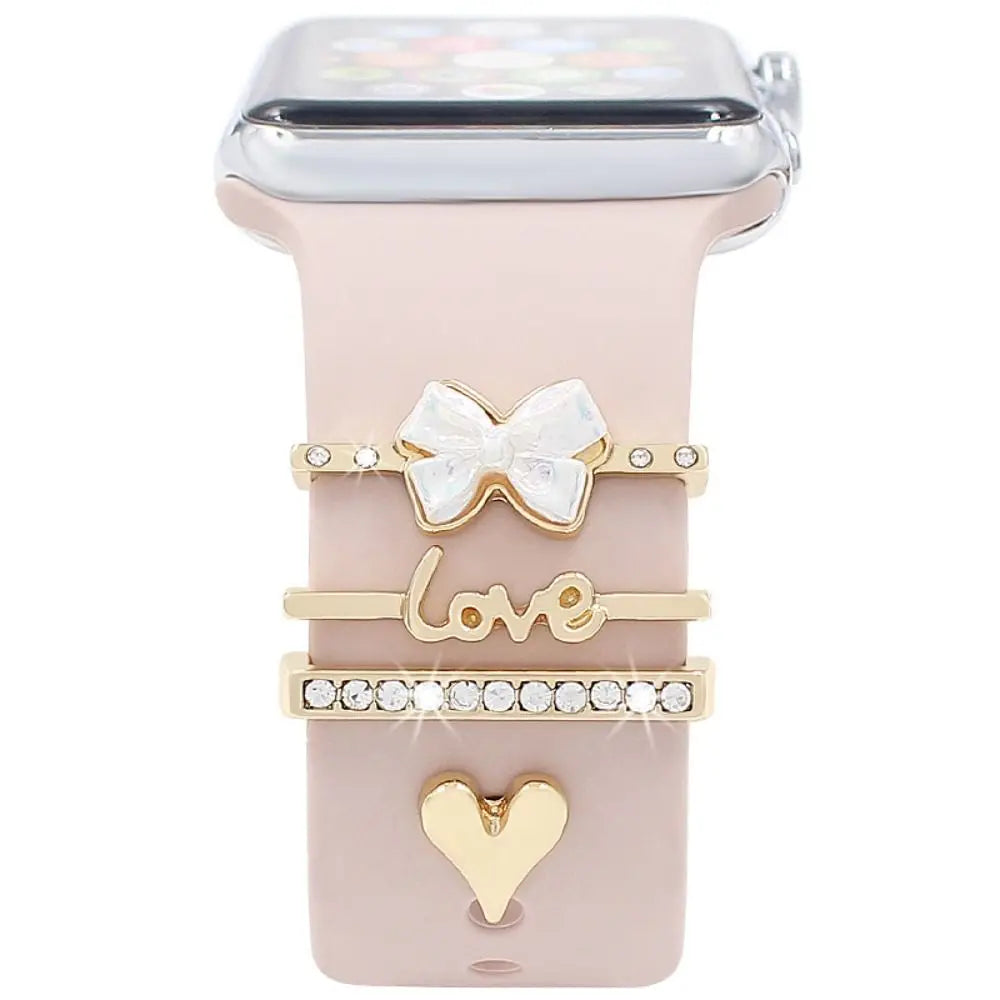 Breloques décoratives en métal pour bracelets d'Apple Watch
