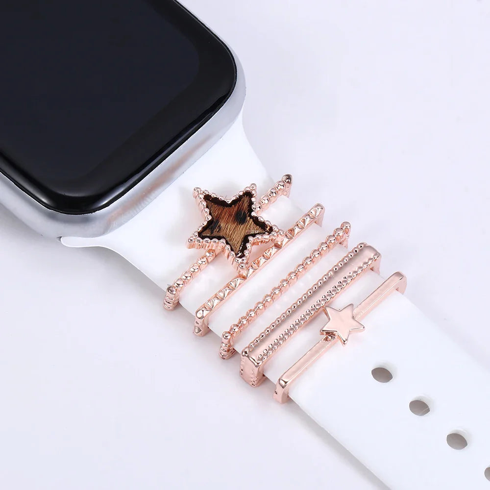 Breloques décoratives en métal pour bracelets d'Apple Watch