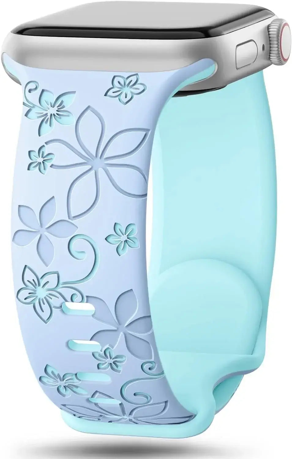 Apple Watch Silikonarmband – Robuster Riemen mit Blumendesign