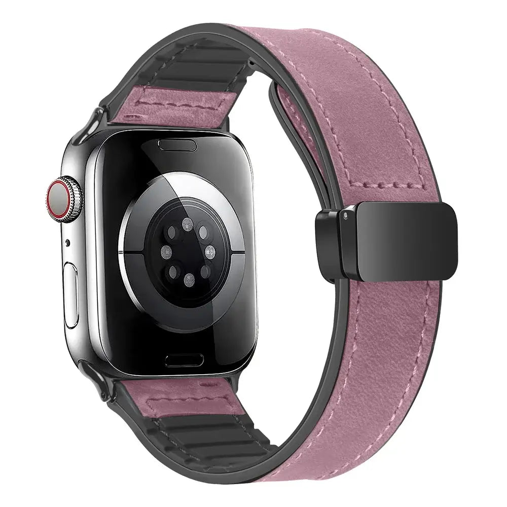 Apple Watch Armband aus echtem Leder – Stylisches Magnetverschlussband