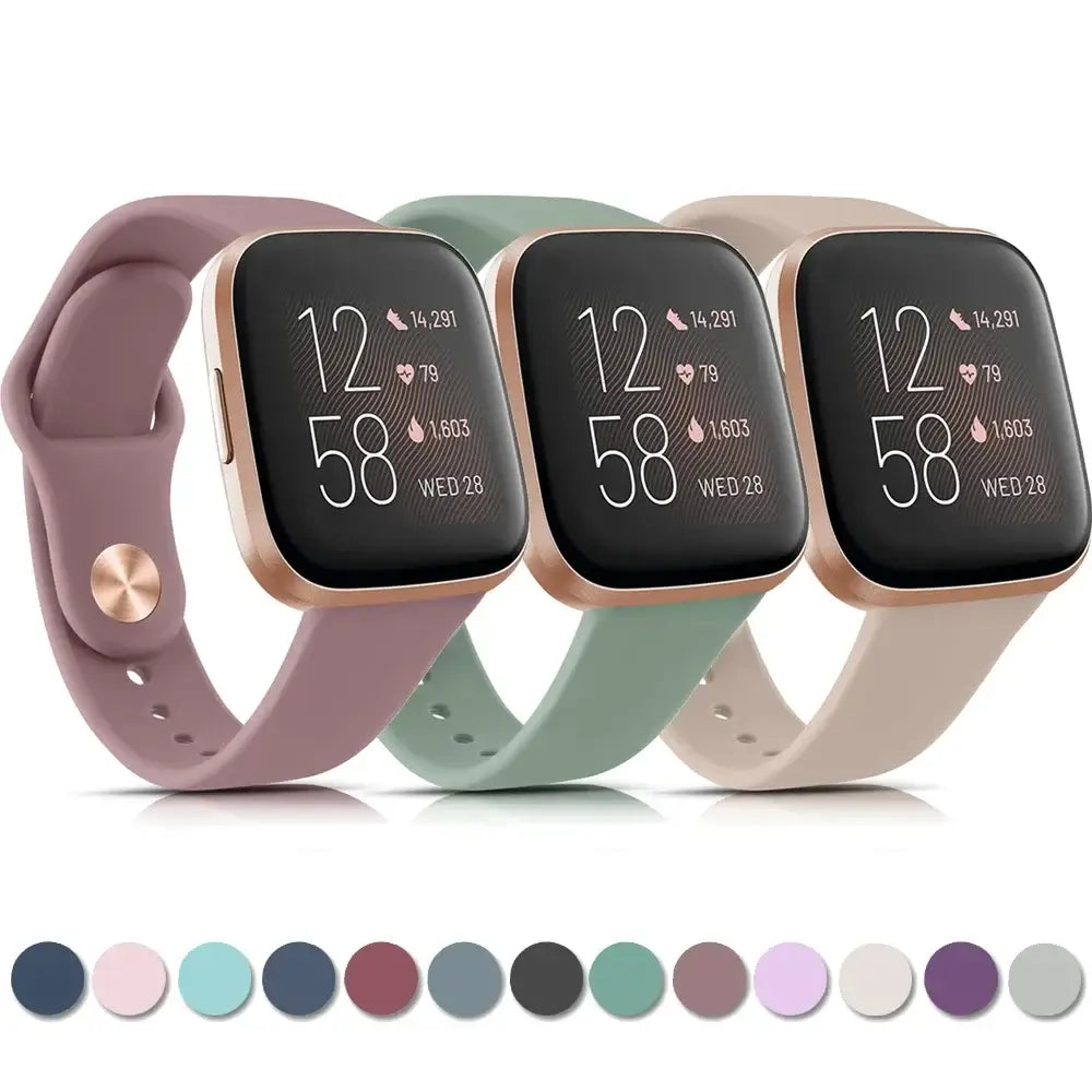 Bracelet en silicone pour Fitbit Versa et Sense - Conception souple et étanche
