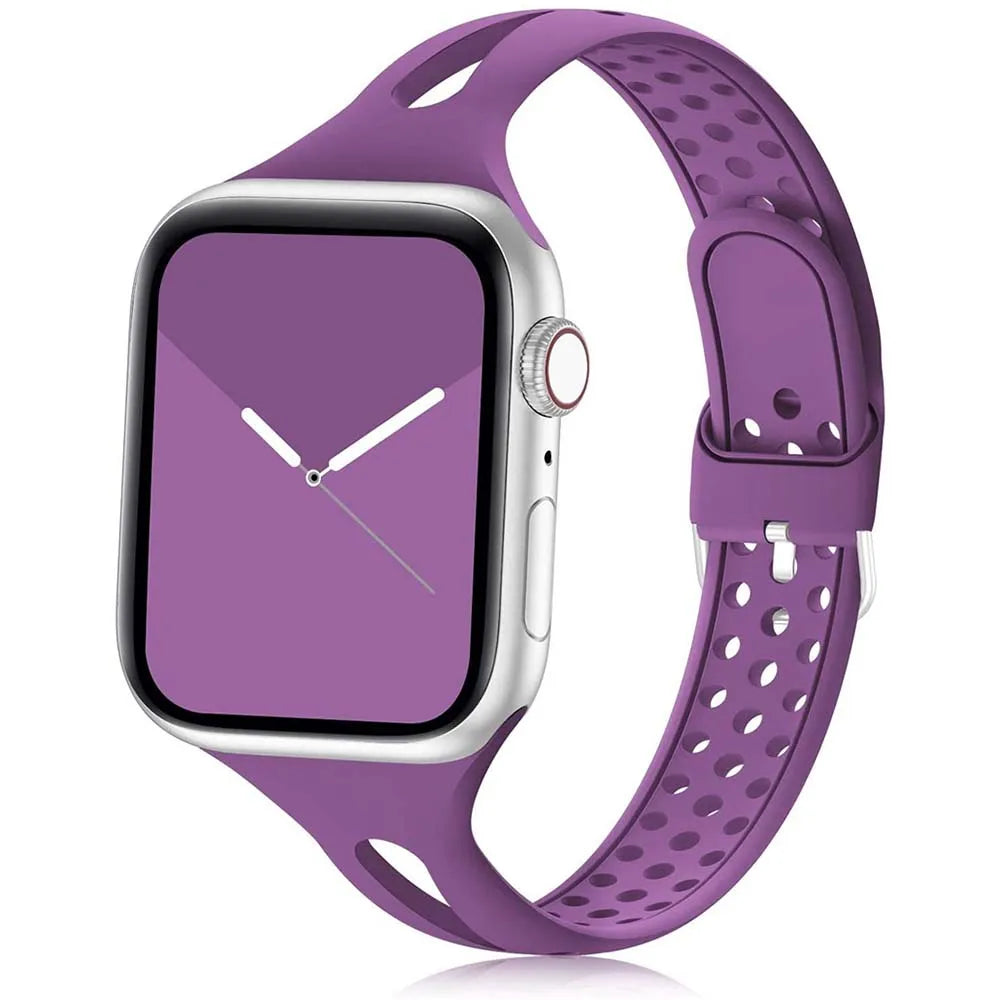 Apple Watch Silikonarmband – Weiches, flexibles, atmungsaktives Armband