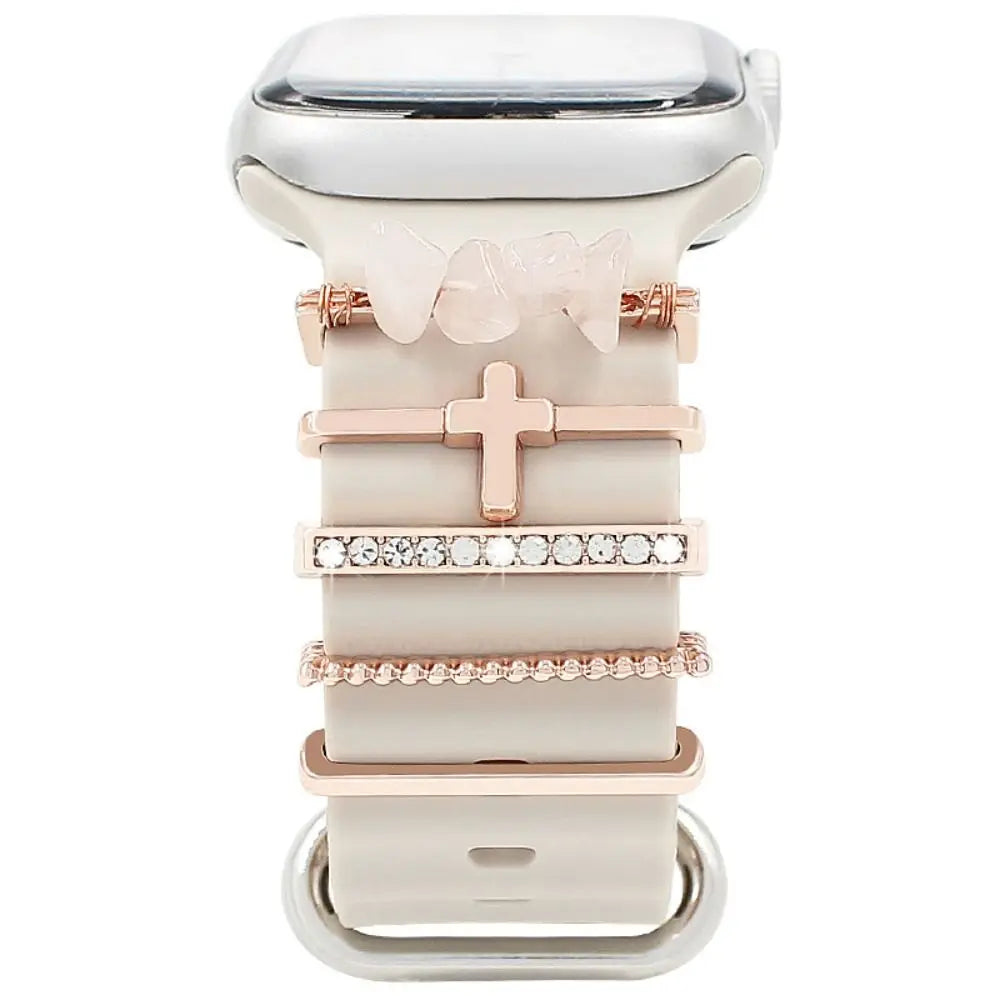 Breloques décoratives en métal pour bracelets d'Apple Watch