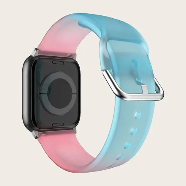Apple Watch Silikonarmband – Buntes Blumenmusterarmband