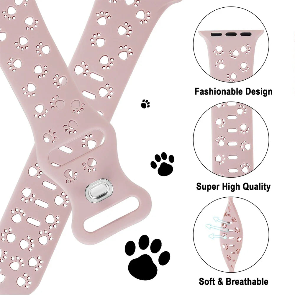 Apple Watch Silikonarmband – Weiches Hohlkatzenmuster