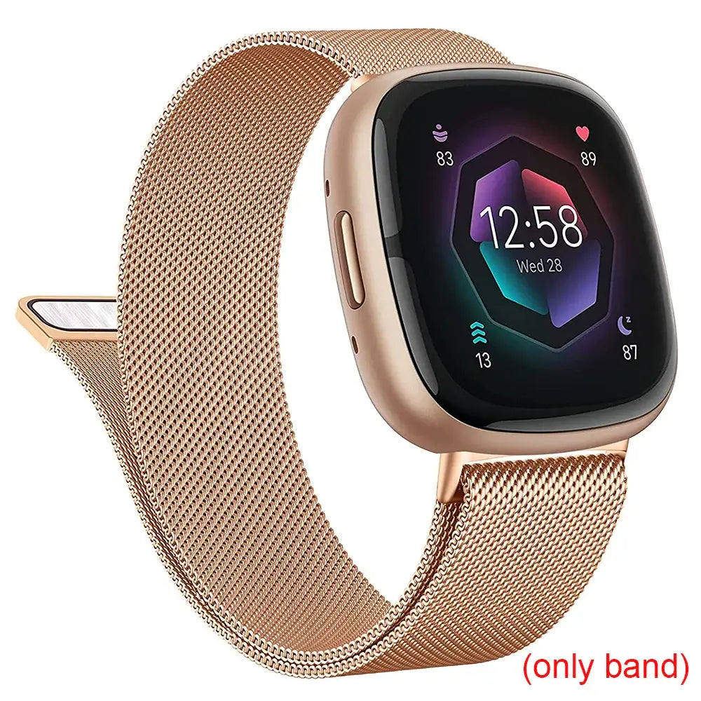 Bracelet Fitbit Versa et Sense en acier magnétique - Design élégant