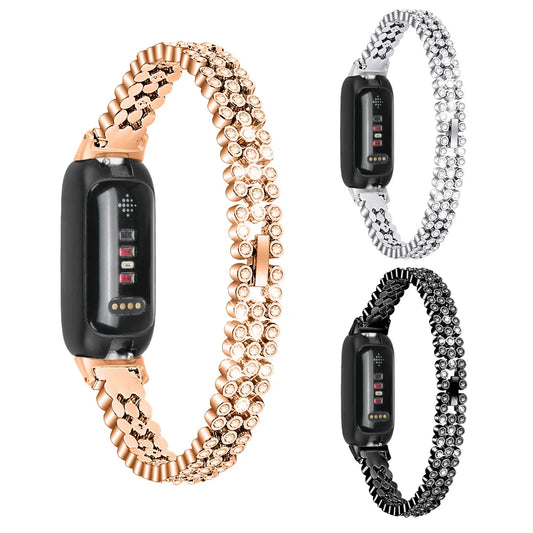 Fitbit Inspire 3 Metallarmband - Elegantes Bling Design Armband