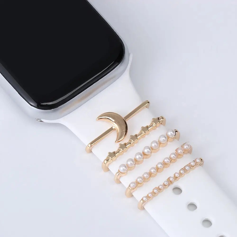 Breloques décoratives en métal pour bracelets d'Apple Watch
