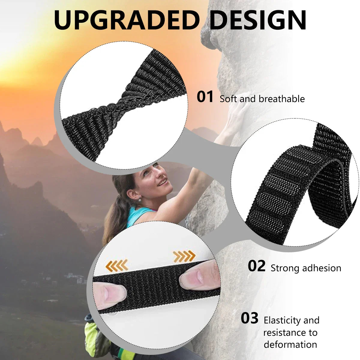 Bracelet en nylon Garmin - Bracelet de sport tactique respirant
