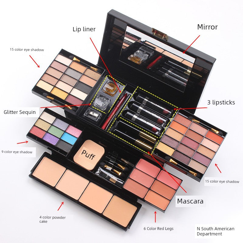 190-Color Matte Makeup Palette Gift Set – Eyeshadow, Blush & More in Stunning Collector Cases