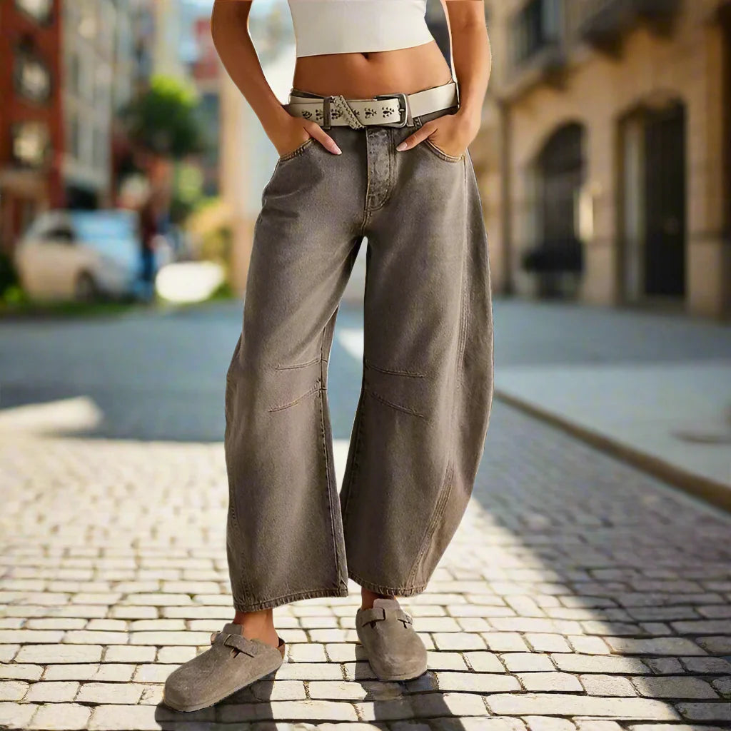 Women’s Mid Rise Wide Leg Jeans