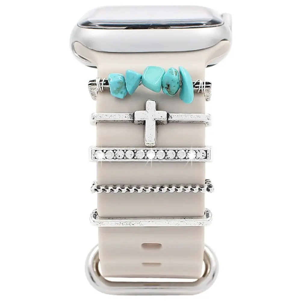 Breloques décoratives en métal pour bracelets d'Apple Watch