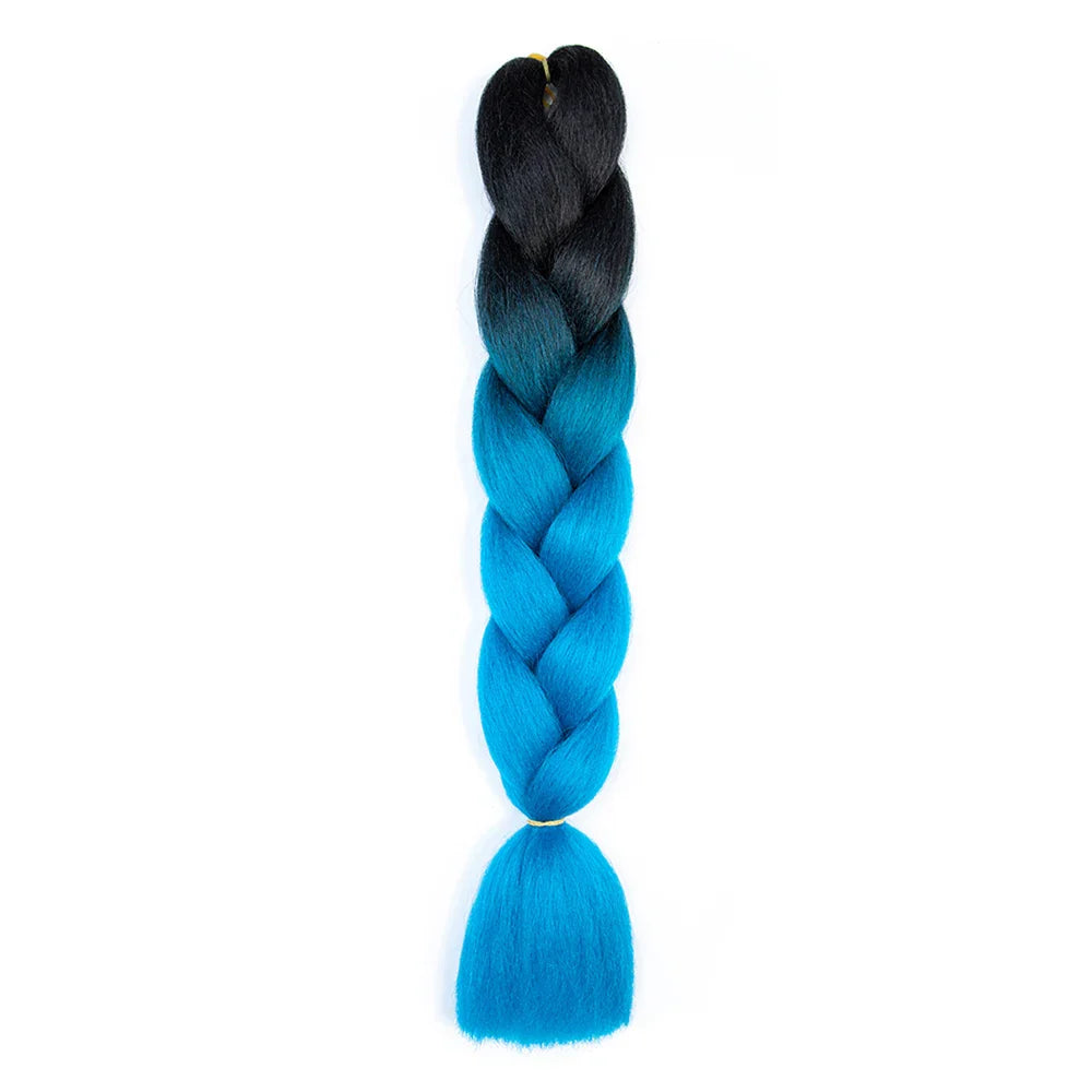 AZQUEEN 24 Inch Jumbo Braids Extensions Synthetic Braiding Hair Afro Ombre Color kanekalon Hair for Children Braid