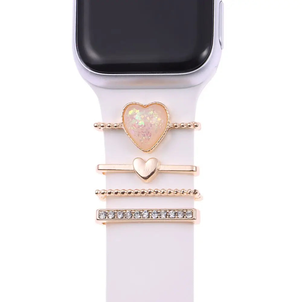 Breloques décoratives en métal pour bracelets d'Apple Watch